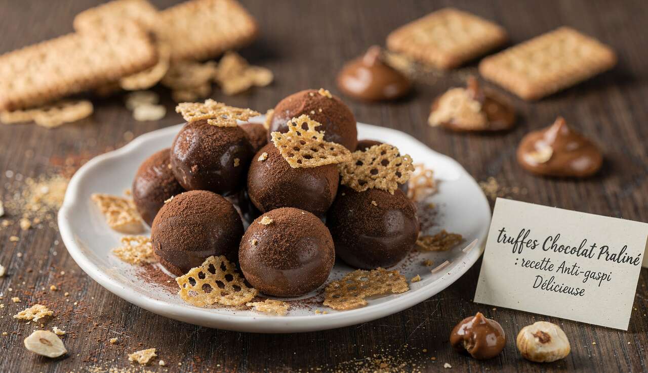 Truffes Chocolat Praliné : recette Anti-Gaspi Délicieuse