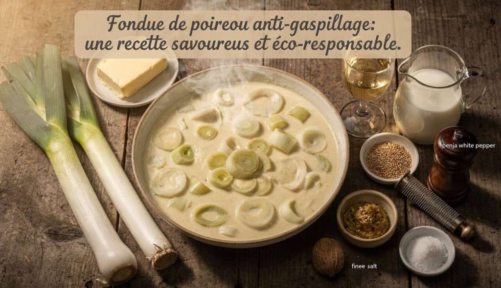 Fondue de poireau anti-gaspillage : une recette savoureuse et éco-responsable