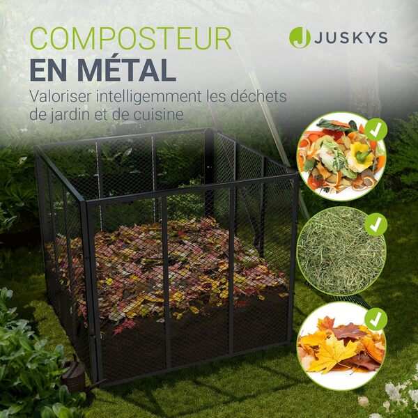 Découvrez notre analyse détaillée du composteur métallique Juskys 800 L : un outil pratique pour un jardinage écologique et efficace.