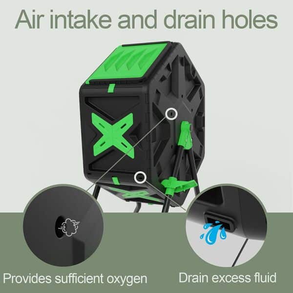 Découvrez la performance du composteur rotatif à double chambre de 140 L : un allié précieux pour accélérer votre compostage. Techniques et astuces pour optimiser votre installation.