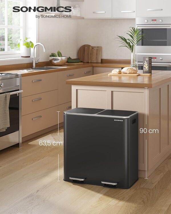 Découvrez notre avis détaillé sur la poubelle SONGMICS LTB730B82 à double compartiment. Idéale pour le tri des déchets, elle allie praticité et design moderne pour faciliter votre quotidien.