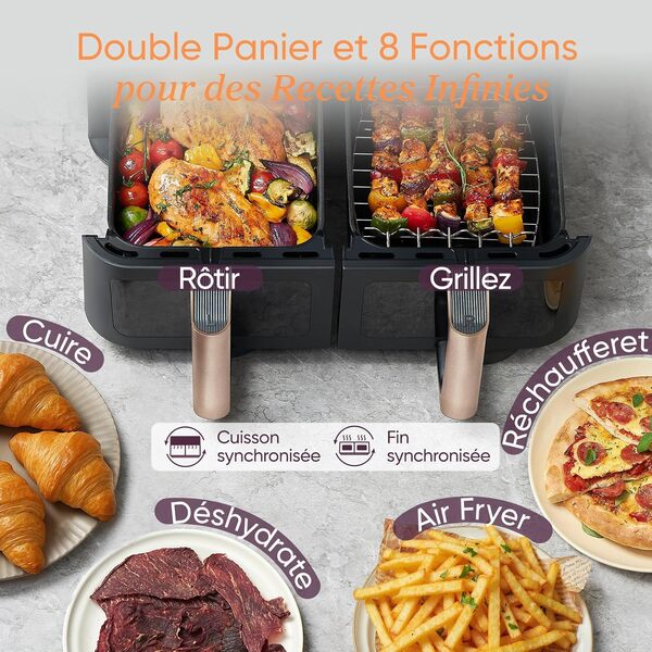 Découvrez notre test détaillé de la friteuse sans huile cosori Air Fryer 8-en-1 8, 5L : fonctionnalités innovantes, efficacité et conseils d'utilisation pour une cuisine saine et savoureuse