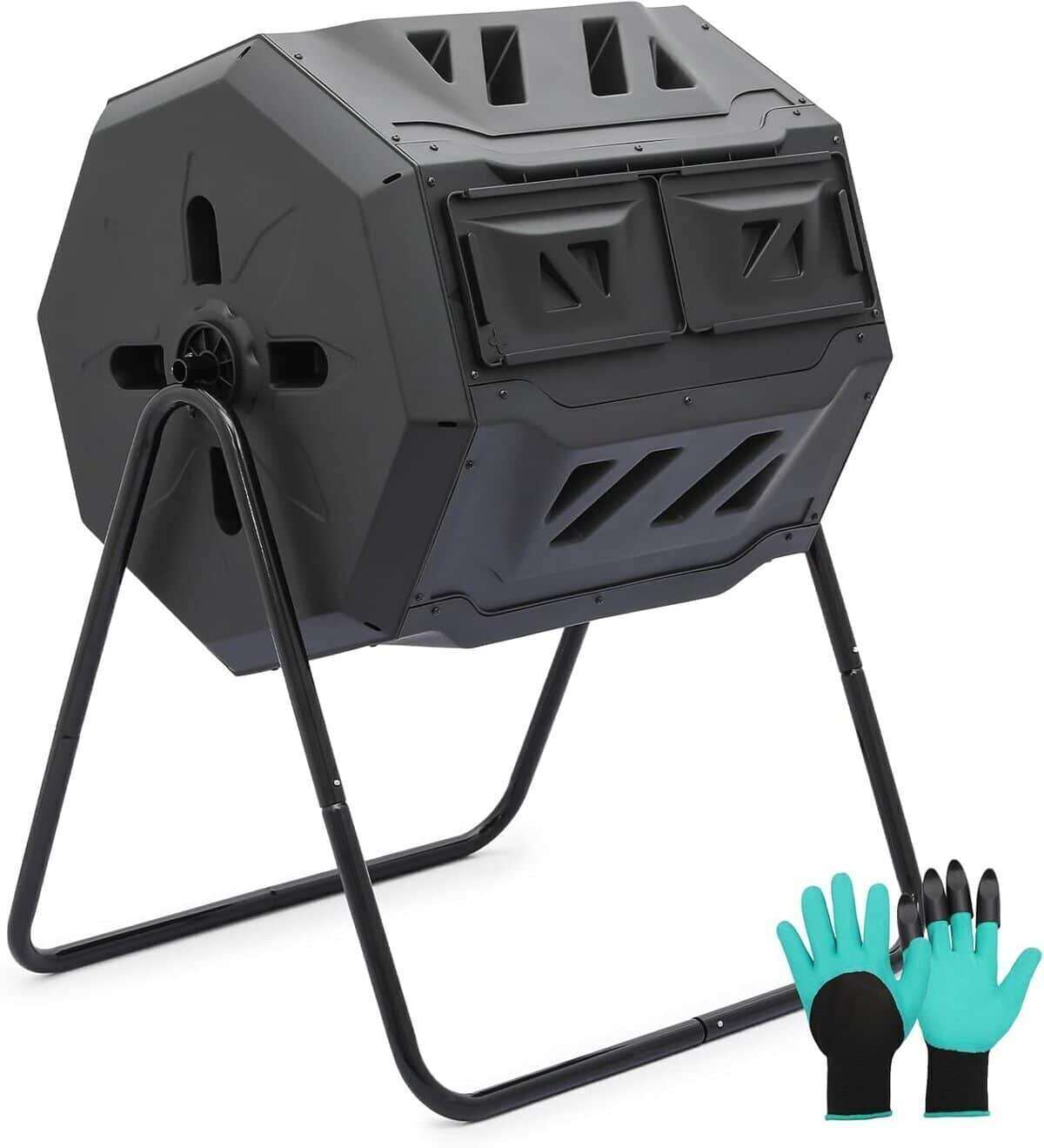Test du composteur MoNiBloom 100L à double chambre