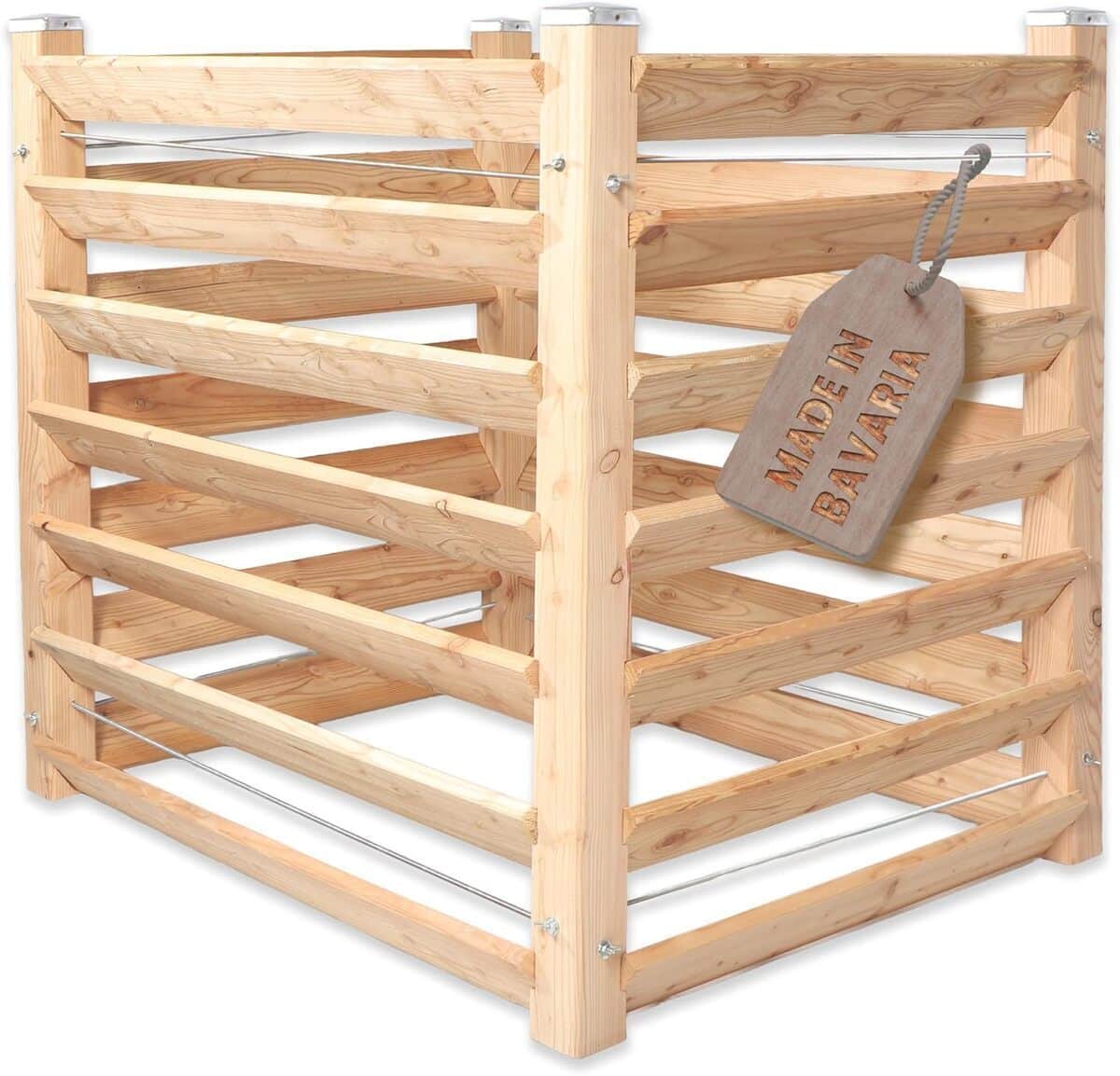 Test : gartenwelt Riegelsberger composteur en bois de mélèze 120x120 cm