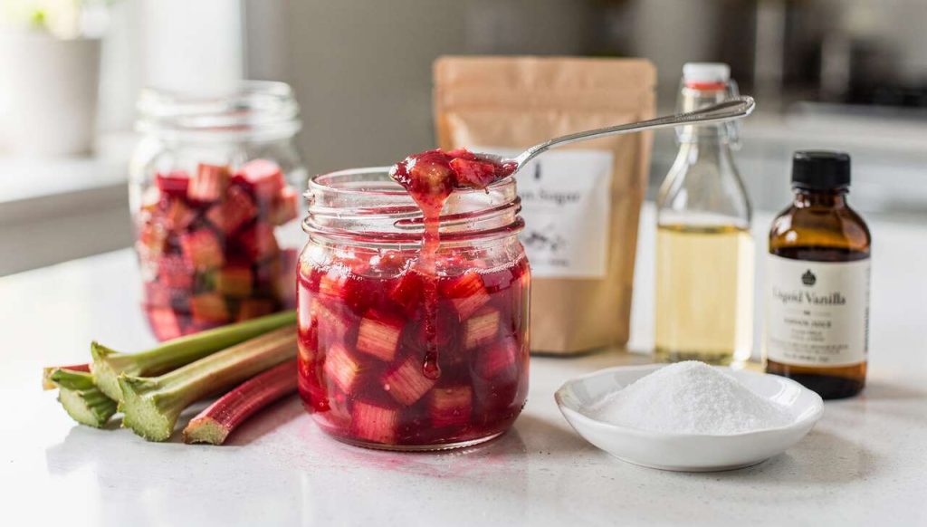 Confiture de rhubarbe anti-gaspi : recette maison simplifiée