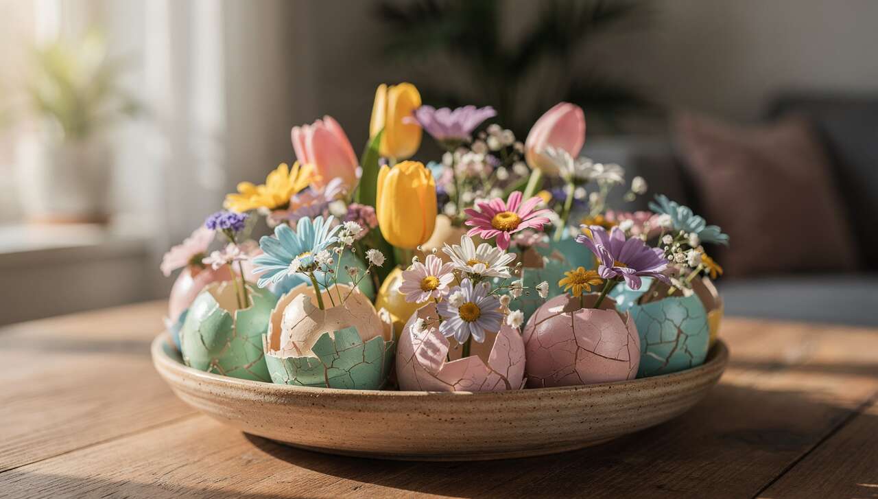 Comment transformer les coquilles en d&eacute;coration de p&acirc;ques
