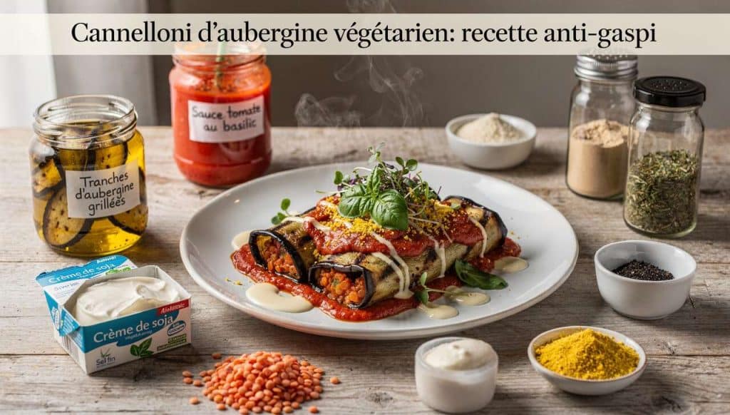Cannelloni d'aubergine végétarien : recette anti-gaspi