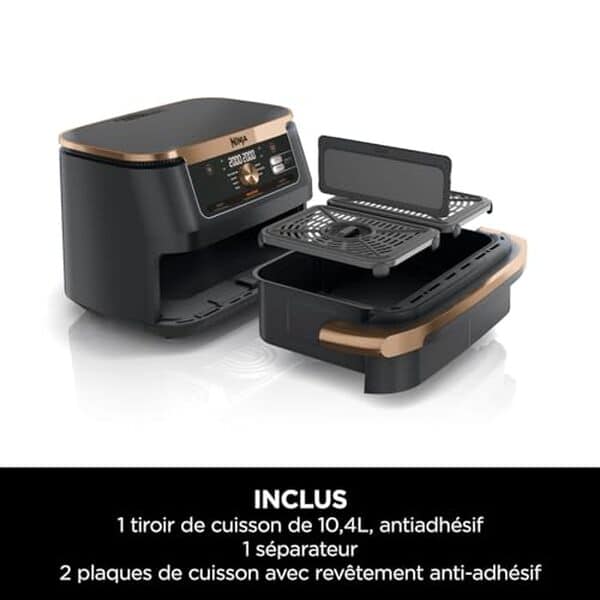 Découvrez notre avis détaillé sur la friteuse air fryer Ninja Foodi Flexdrawer : dual zone, capacité généreuse et performance exemplaire pour des plats savoureux et sains