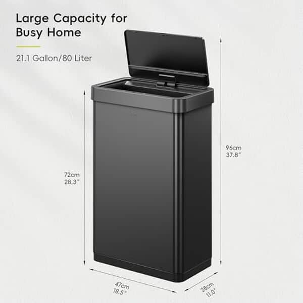 Découvrez notre test de la poubelle automatique EKO Mirage X 80 l. Alliant technologie moderne et esthétisme, ce modèle en inox noir s'intégrera parfaitement à votre cuisine tout en offrant une utilisation pratique et hygiénique.
