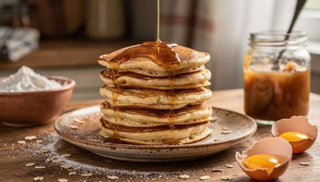 Recette de pancakes anti-gaspi à la purée de pomme
