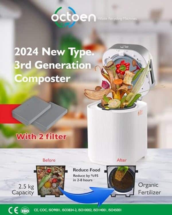 Découvrez le composteur électrique OCTOEN, une innovation écologique pour recycler vos déchets sans odeurs désagréables et réduire votre empreinte carbone.