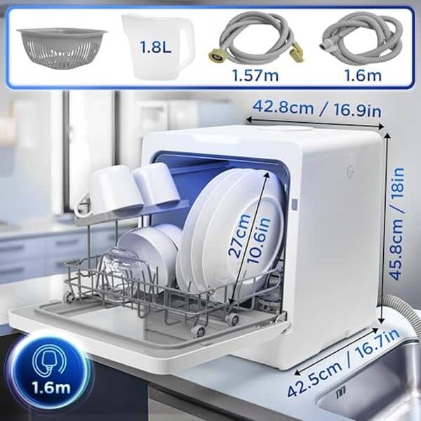 Découvrez le lave-vaisselle de table Duronic DW5 WE : un appareil compact mais puissant qui révolutionnera votre cuisine avec son efficacité exceptionnelle et sa facilité d'utilisation.