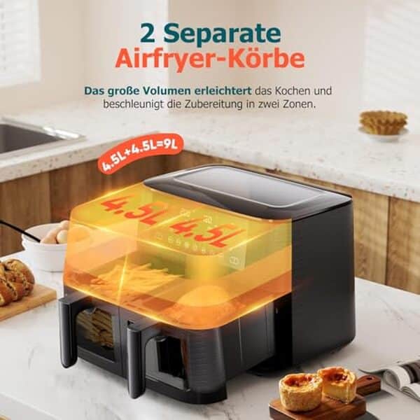 Découvrez notre test détaillé de la friteuse air fryer dual zone 9L avec écran tactile : efficacité, rapidité et technologie au rendez-vous pour des fritures saines et savoureuses.
