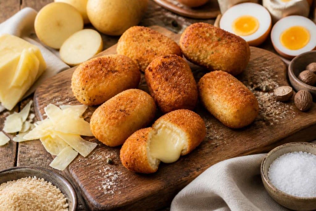 Croquettes anti-gaspi : pommes de terre et cœur de fromage fondant