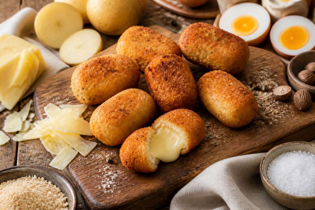 Croquettes anti-gaspi : pommes de terre et cœur de fromage fondant