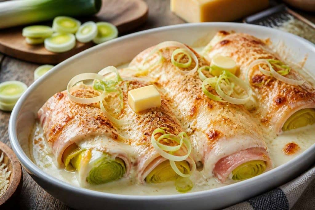 Recette anti-gaspi : poireaux jambon à la béchamel