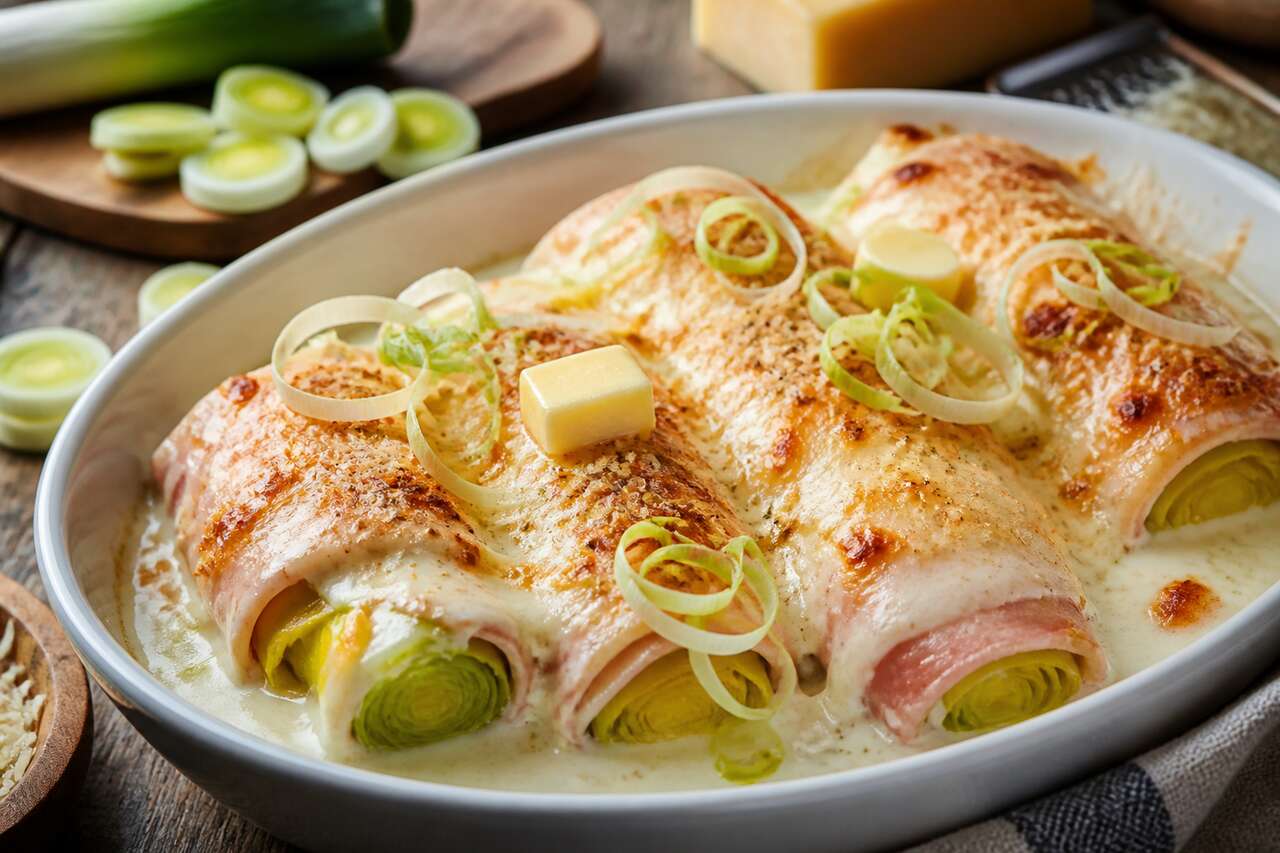Recette anti-gaspi : poireaux jambon à la béchamel