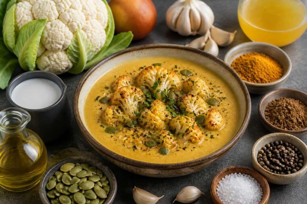 Velouté de chou-fleur au curry : une recette anti-gaspi savoureuse