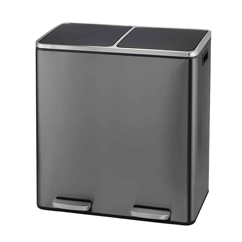 Test : poubelle Panana 60 L tri sélectif à pédale en métal