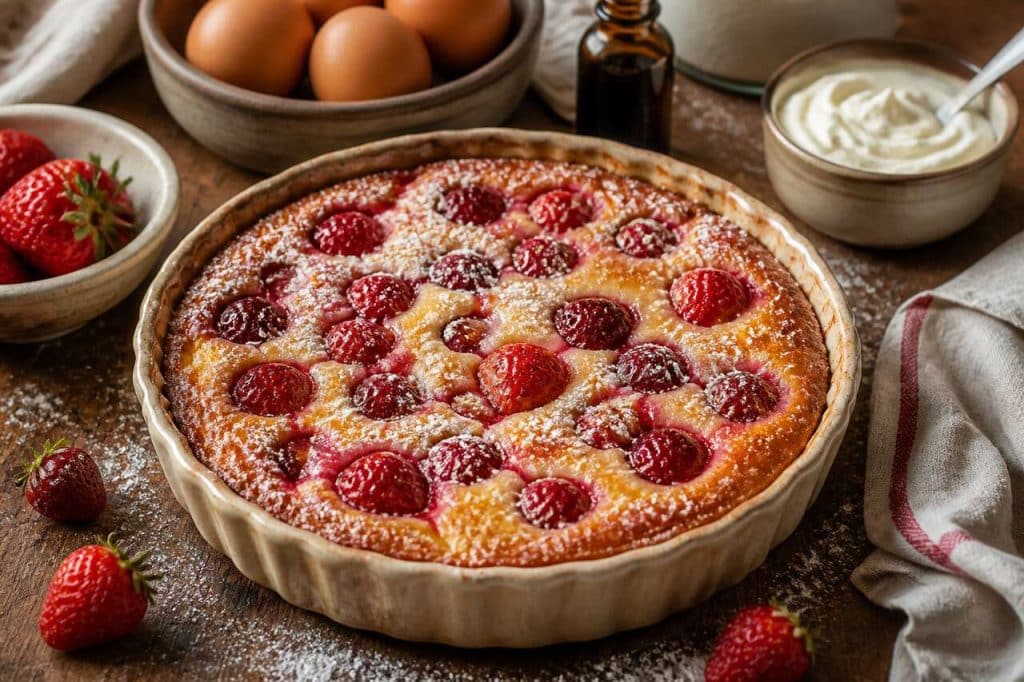 Recette : clafoutis aux fraises anti-gaspi