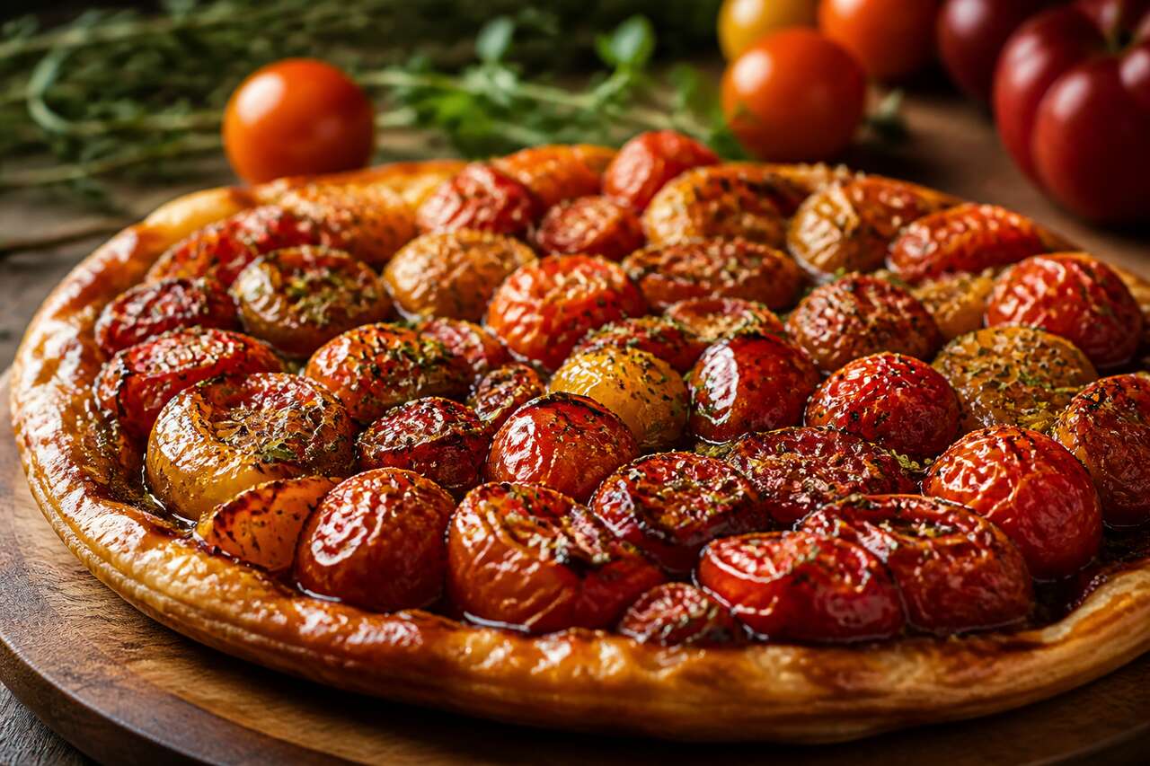 Tarte tatin de tomates anti-gaspi