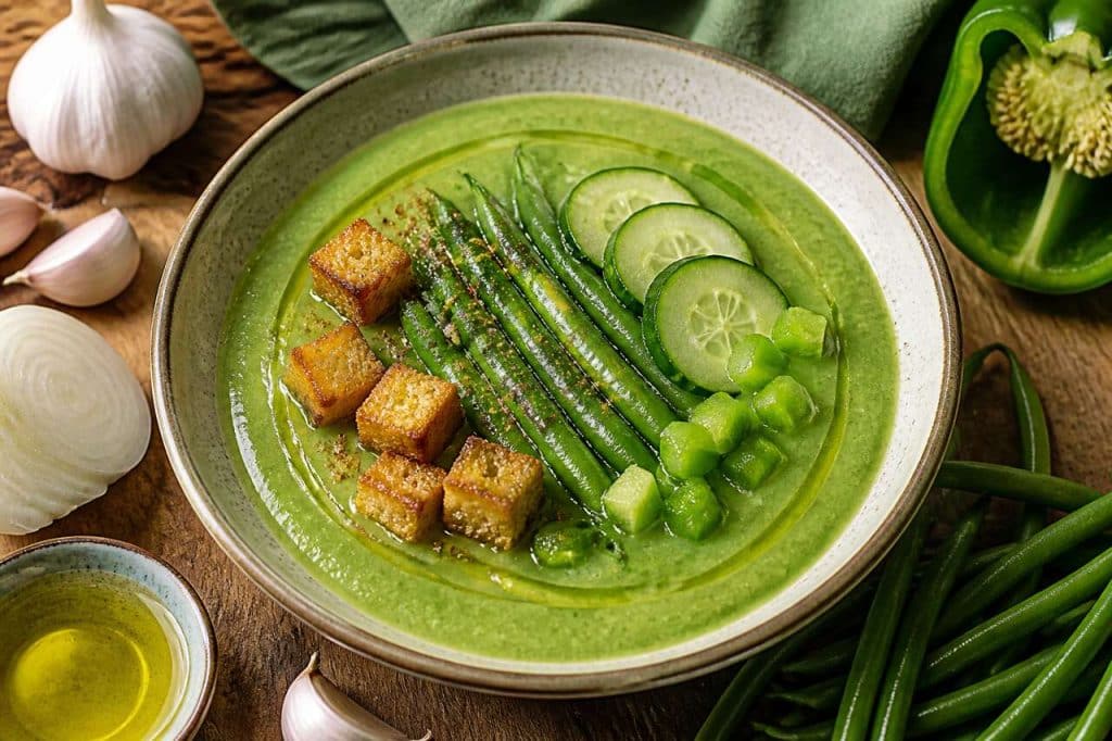 Gaspacho anti-gaspi aux haricots verts : recette zéro déchet
