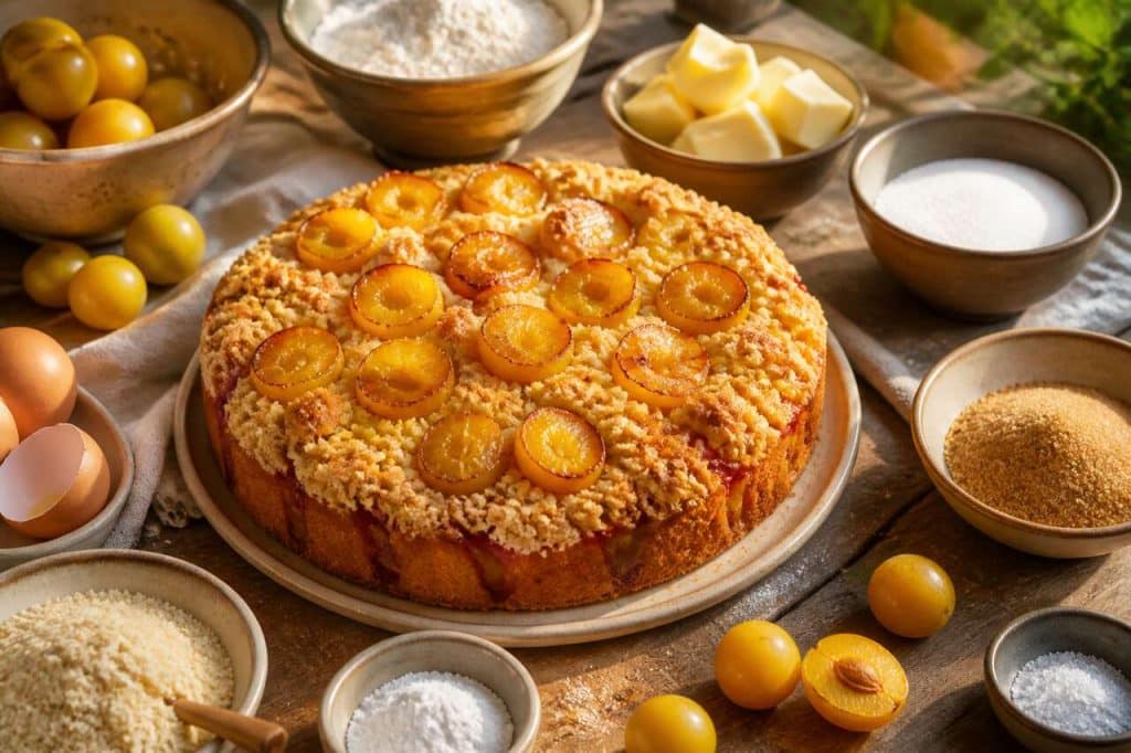 Gâteau streusel aux mirabelles : recette anti-gaspi