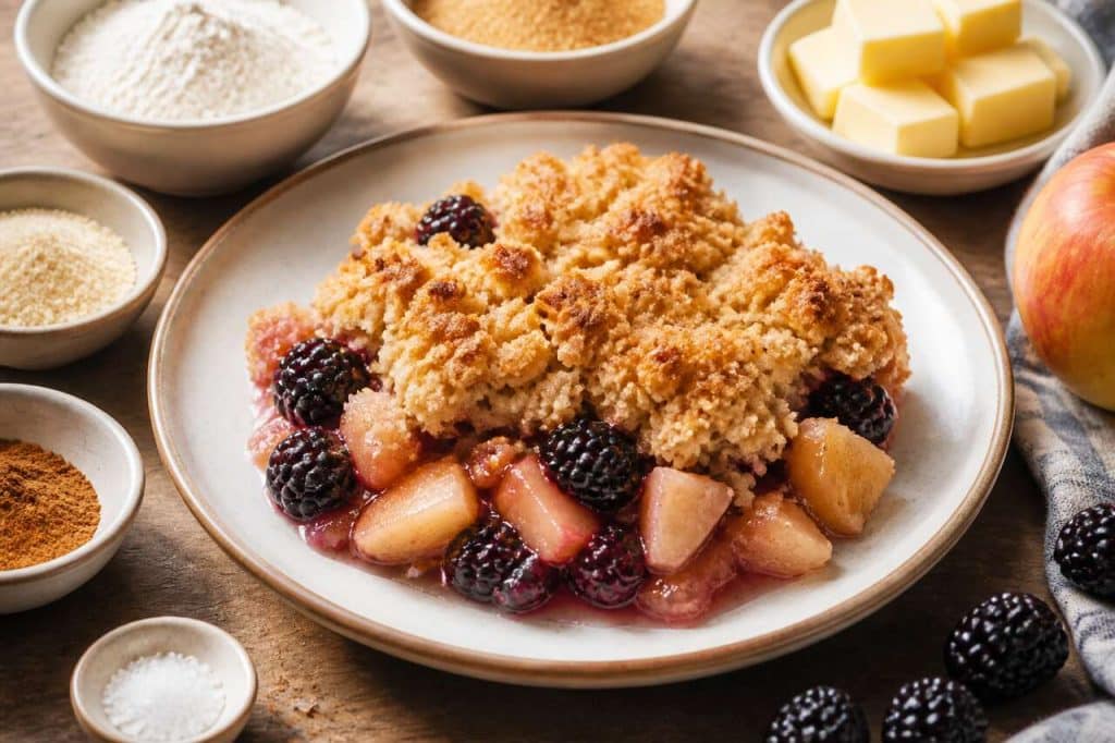 Crumble pomme-mûre : recette gourmande anti-gaspi