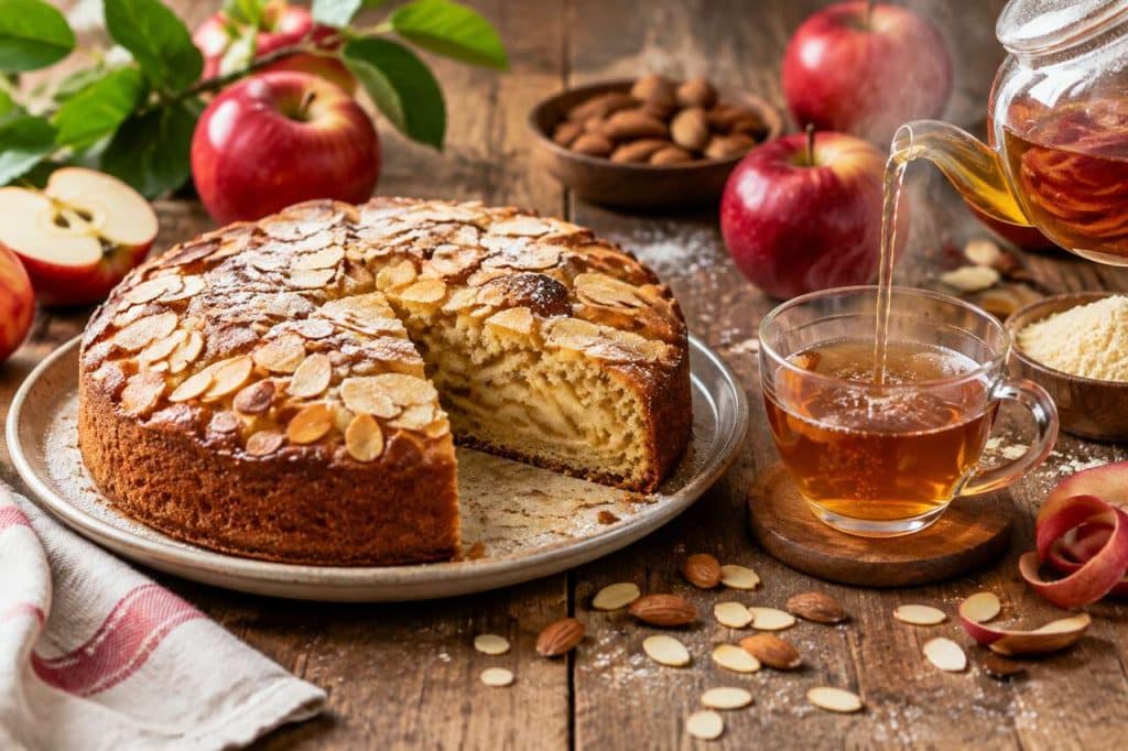 Gâteau aux pommes et amandes anti-gaspillage