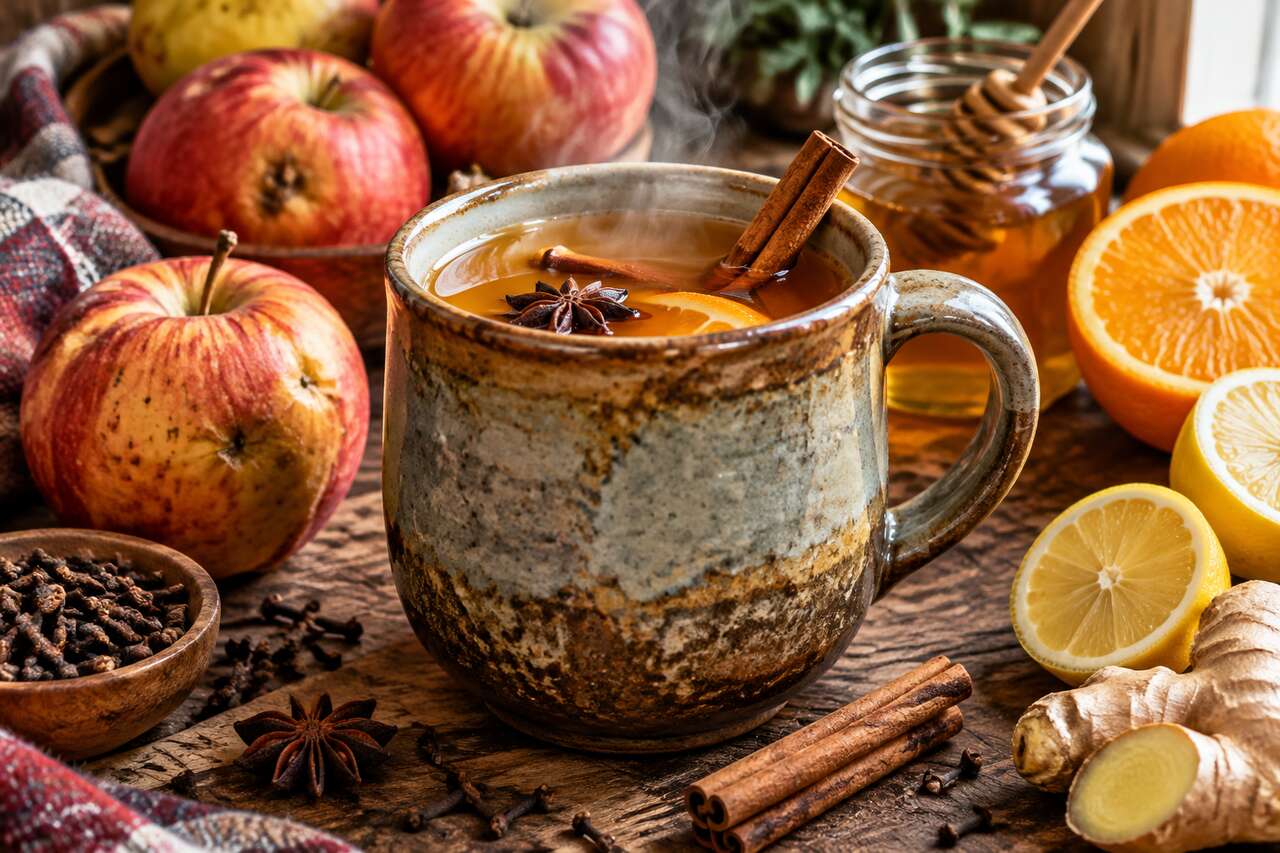 Jus de pommes chaud aux épices : recette anti-gaspi