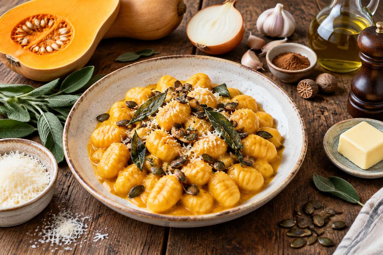 Gnocchis sauce butternut anti-gaspi : recette savoureuse
