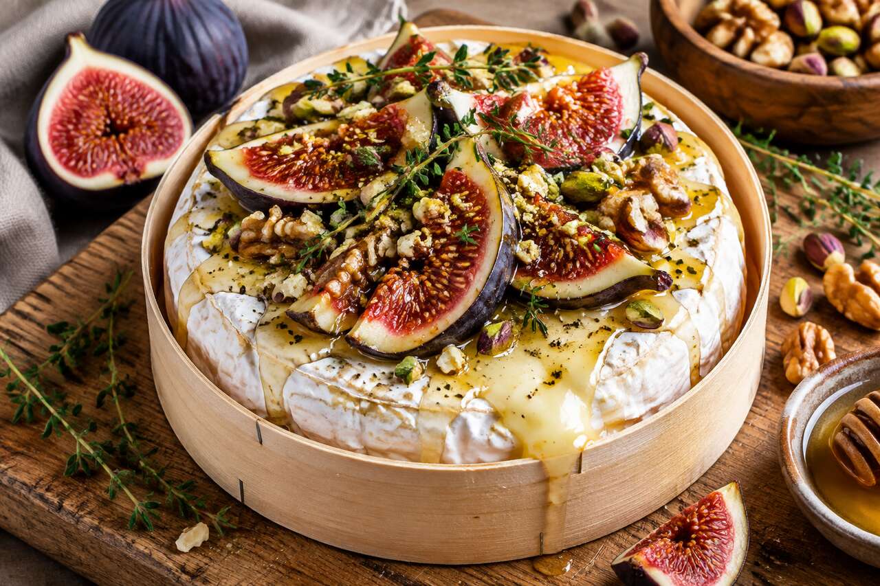 Camembert farci aux figues, pistaches et noix : recette anti-gaspi